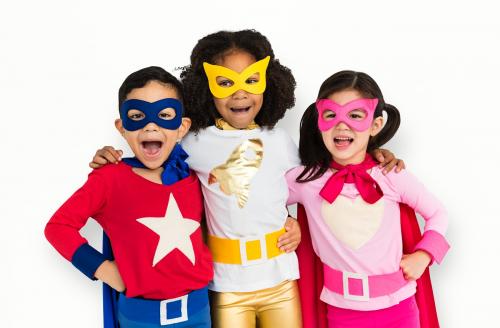 Superhero Kids Together Cheerful Concept - 6890