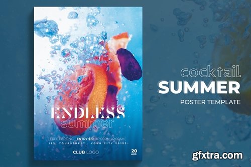 Summer Cocktail Poster Template
