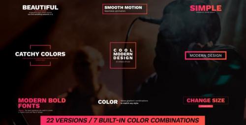 Videohive - Rich Colors - Titles Pack - 19708926