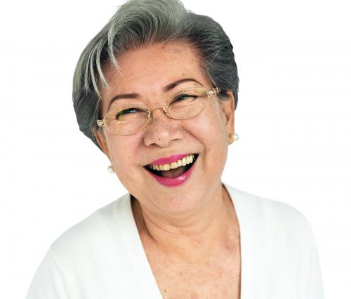 Senior Asian Woman Casual Studio Portrait Concept - 6970
