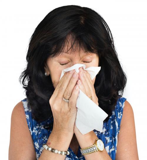 Woman Tissue Crying Sneezing Concept - 6981