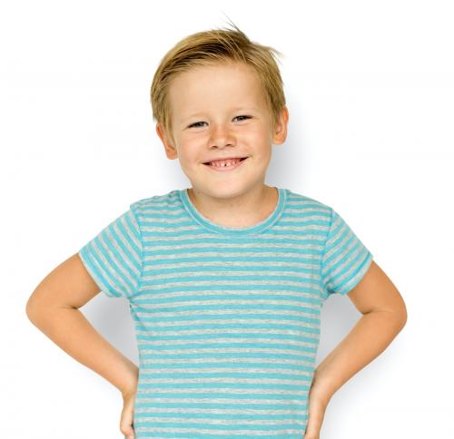 Little Boy Smiling Face Expression Studio Portrait - 7080