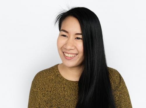 Asian Girl Smiling Studio Concept - 6578