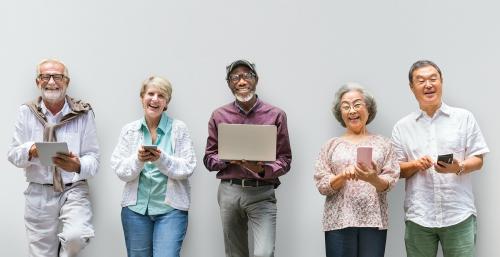 Group Of Senior Retirement Using Digital Lifestyle Concept - 6580