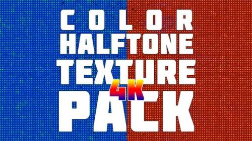 Videohive - Color Halftone Texture Pack 4K - 23735551