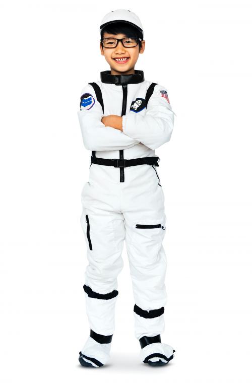 Young Boy in Astronaut Costume Studio Portrait - 4923
