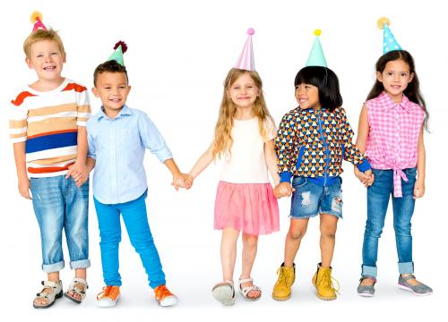 Group of diverse cheerful kids - 5070