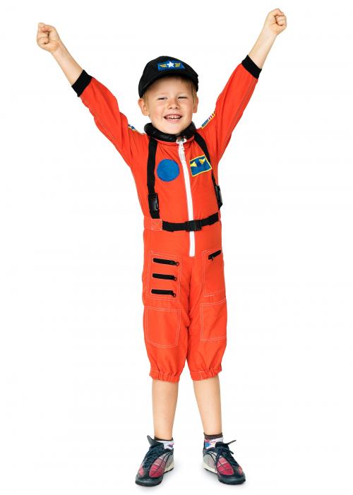 Little boy with astronaut dream job smiling - 5104