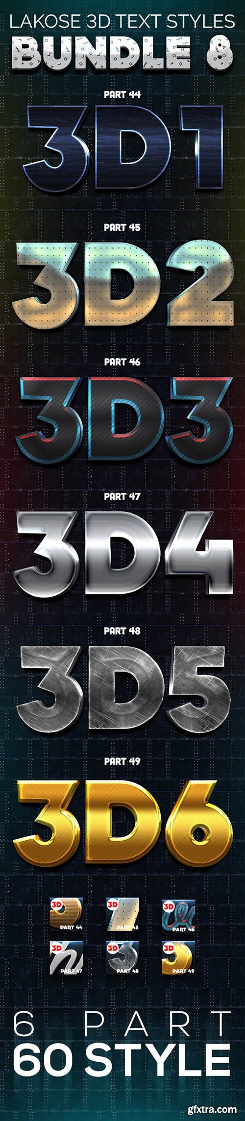 GraphicRiver - Lakose 3D Text Styles Bundle 8 26527596