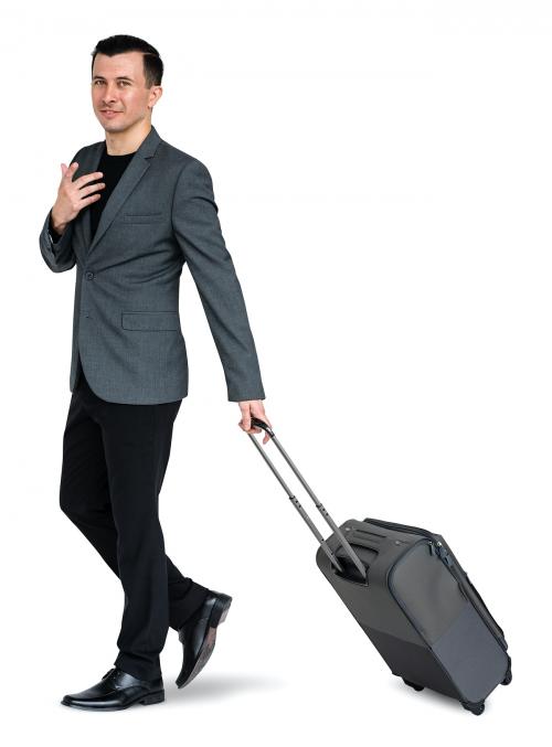 Businessman Passenger Traveling Vacation Suitcase Concept - 4722