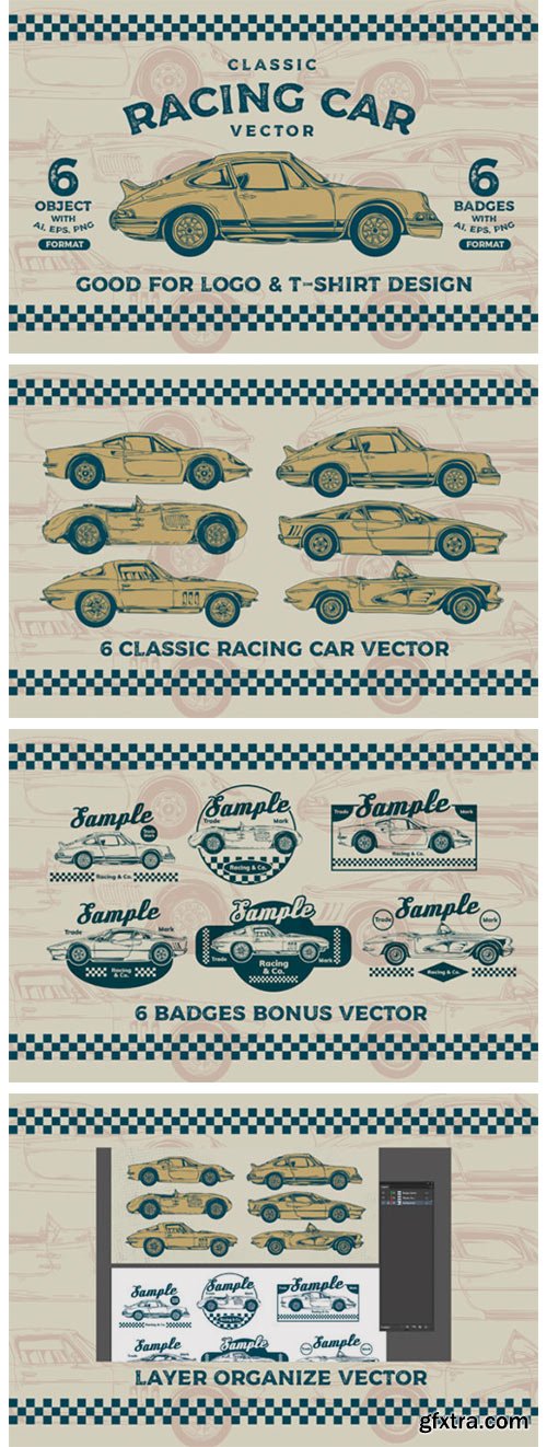 Classic Racing Car Vector 4686222