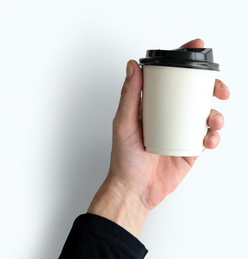 Human Hand Holding Coffee Cup Morning Drinks - 5825