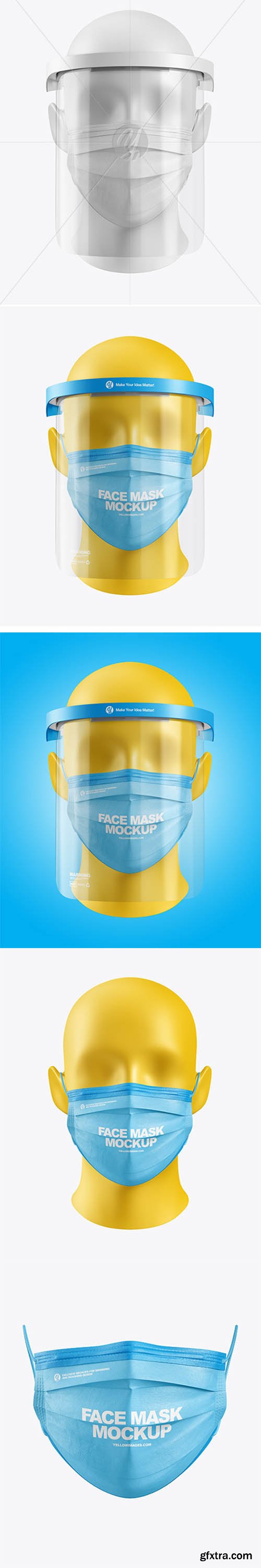 Face Mask & Face Shield Mockup 64074