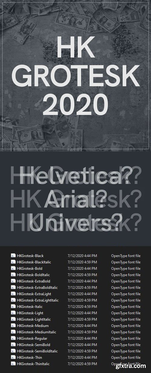 HK Grotesk 2020 - Sans Serif Typeface [18-Weights]