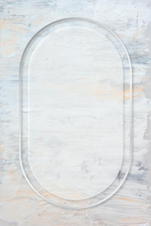 Oval silver frame on cement background illusration - 1221598