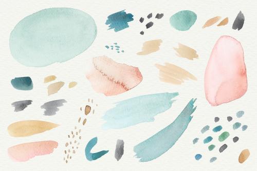Colorful watercolor patterned background template illustration - 1227750