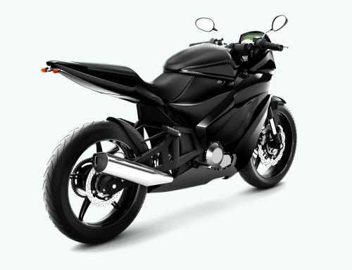 Black sports bike 3D vector - 937769