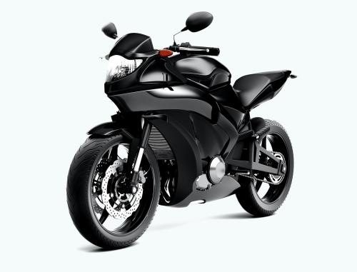 Black sports bike 3D vector - 937796