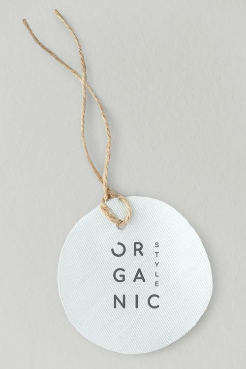 White organic style label mockup - 1202085