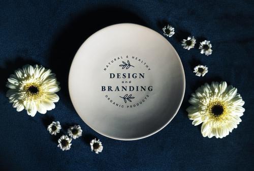 Floral design and branding plate mockup - 1210251