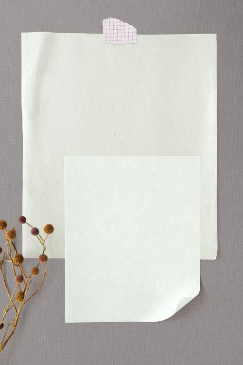 Blank plain white paper template - 1201922