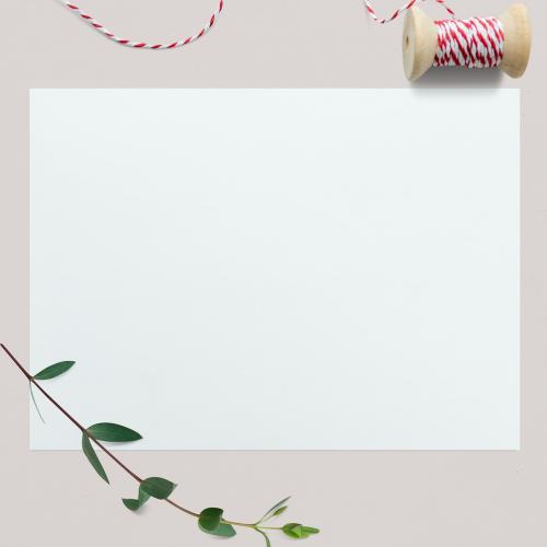 Blank plain white paper template - 1201976