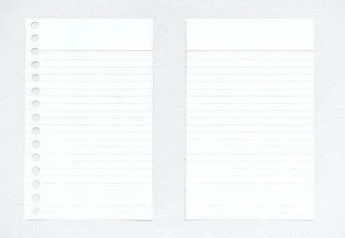 Blank white lined paper template - 1202004