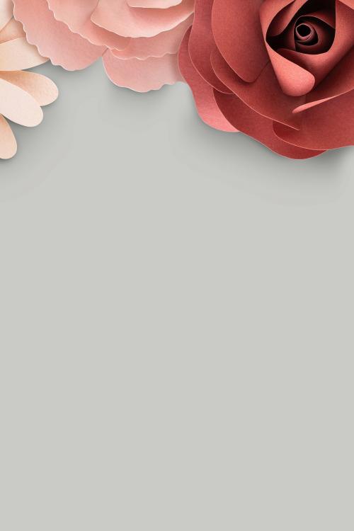 Flower decorated gray banner mockup - 2105417