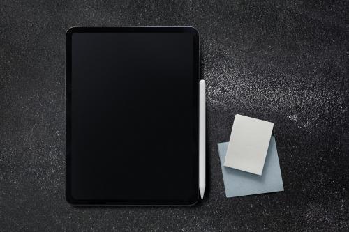 Digital tablet mockup on black background - 1966380