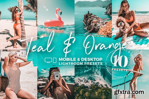 CreativeMarket - 10 Teal & Orange Mobile Presets 5142981