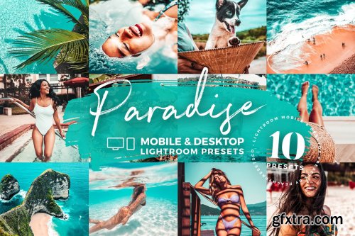 CreativeMarket - 10 Paradise Lightroom Mobile Presets 5143083