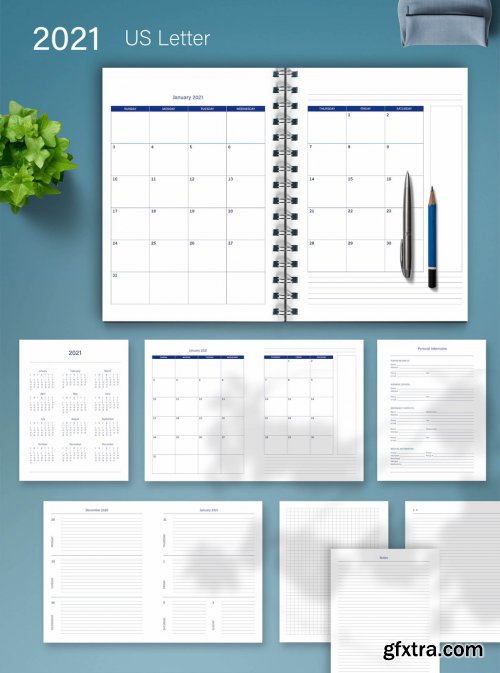2021 Weekly Monthly Planner Layout 366779926