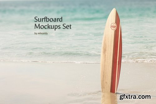 CreativeMarket - Surfboard Mockups Set 5215163