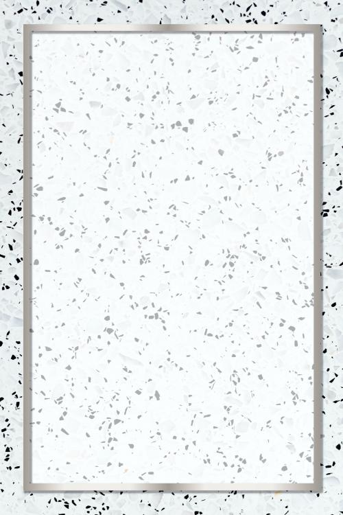 Gray rectangle frame on a marble texture illustration - 2035879