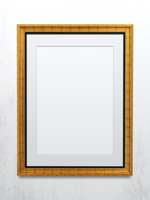 Wooden picture frame mockup illustration - 1230810