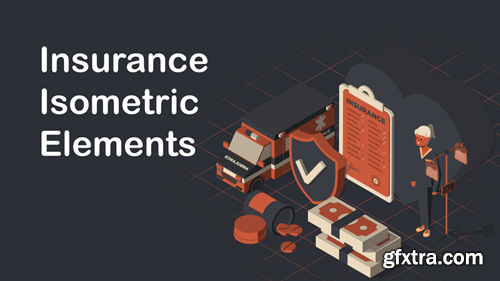 MotionArray Insurance Isometric Elements 764172