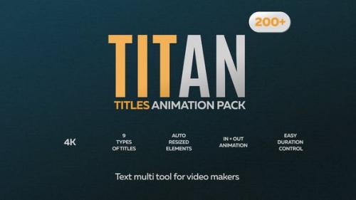 Videohive - Titan - 200 Animated Titles Pack - 28036062