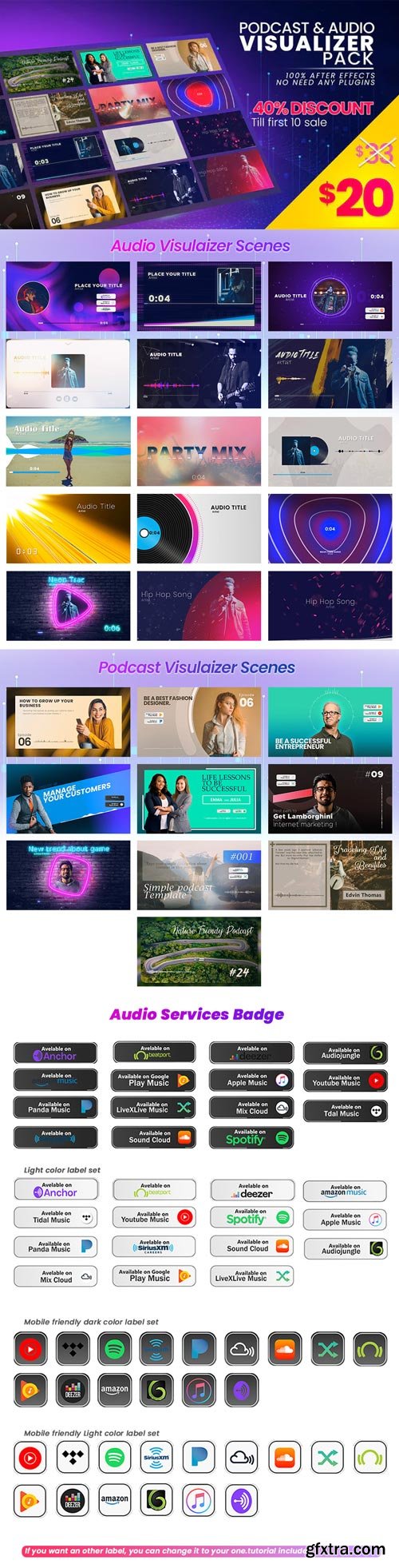 Videohive - Podcast & Audio Visualizer Pack - 27682557