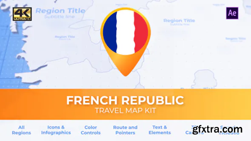 Videohive France Map - French Republic Travel Map 28123792