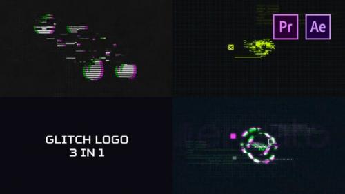 Videohive - Glitch Logo Pack - 27592033