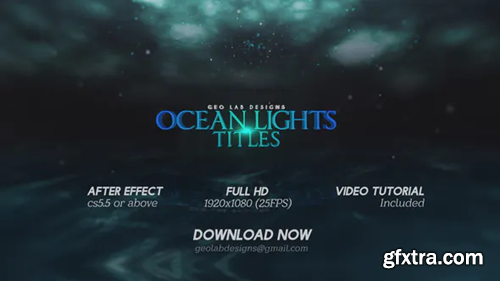 Videohive Ocean Lights Titles l Sea Lights Slideshow l Ocean Waves Opener 26809118