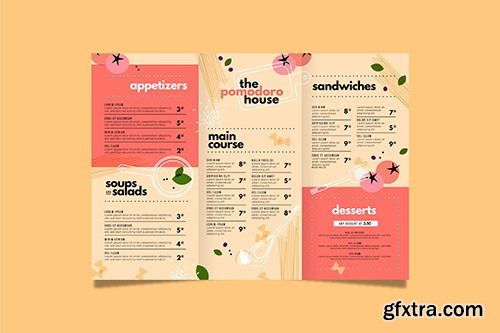 Food menu template design