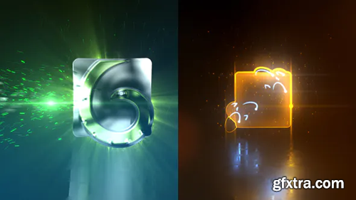 Videohive Glowing Glitchy Logo Reveal 25767894