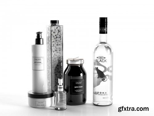 Caldo Cosmetics and Black Vodka 3D model