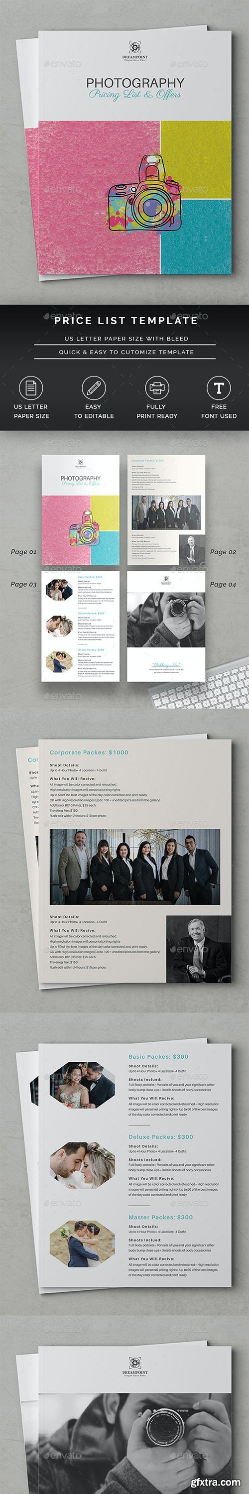 GraphicRiver - Photography Price List Template 26680958