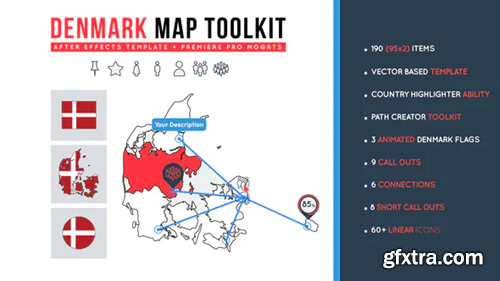 Videohive Denmark Map Toolkit 28316636