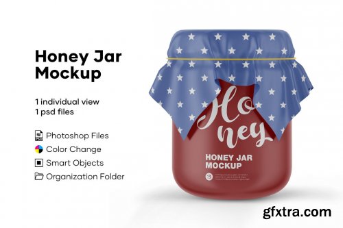 CreativeMarket - Honey Jar Mockup 5175585