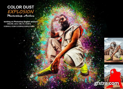 CreativeMarket - Color Dust Explosion PS Action 5252032