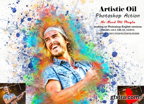 CreativeMarket - Artistic Oil Photoshop Action 5254054
