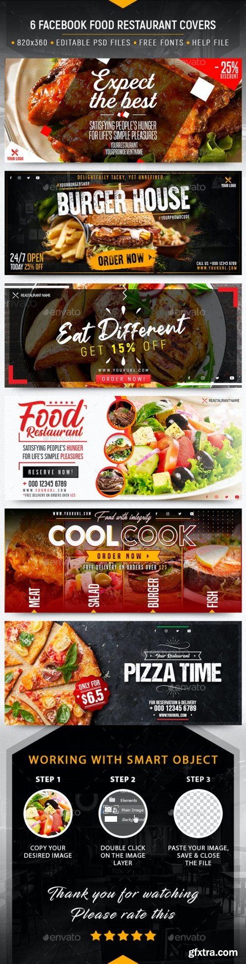 GraphicRiver - Facebook Food Restaurant Covers 28297750